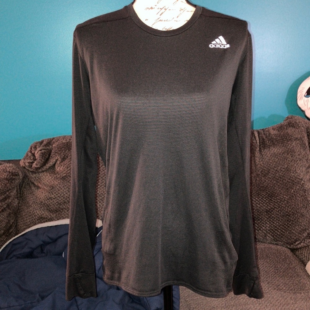 ADIDAS ENERGY RUNNING REFLECTIVE LONG SLEEVE TEE, MEDIUM